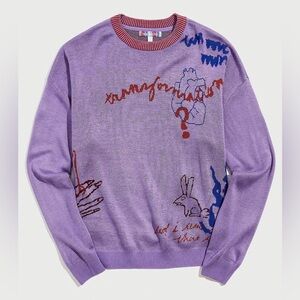 Urban Outfitters Graphic Doodle Sweater Size Small Men’s